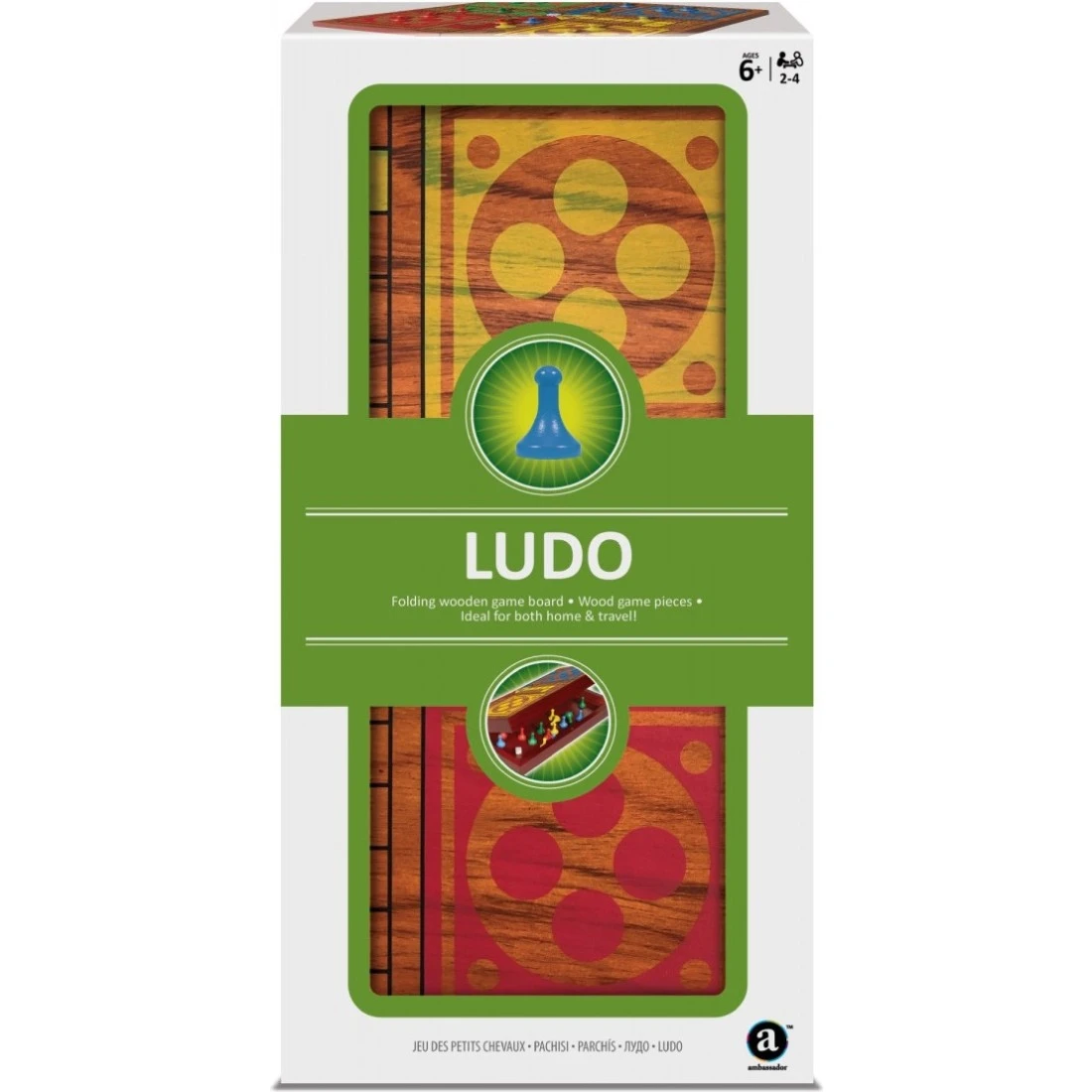 Jeu De Petits Chevaux Bois Pliable - Ambassador 3 Jeu De Petits Chevaux Bois Pliable - Ambassador