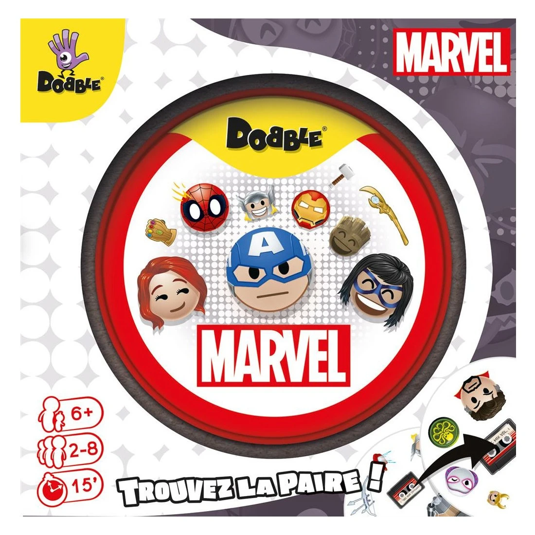ASMODEE Dobble : Marvel Emoji - Eco Sleeve - Asmodée 5 ASMODEE Dobble : Marvel Emoji - Eco Sleeve - Asmodée – Image 3