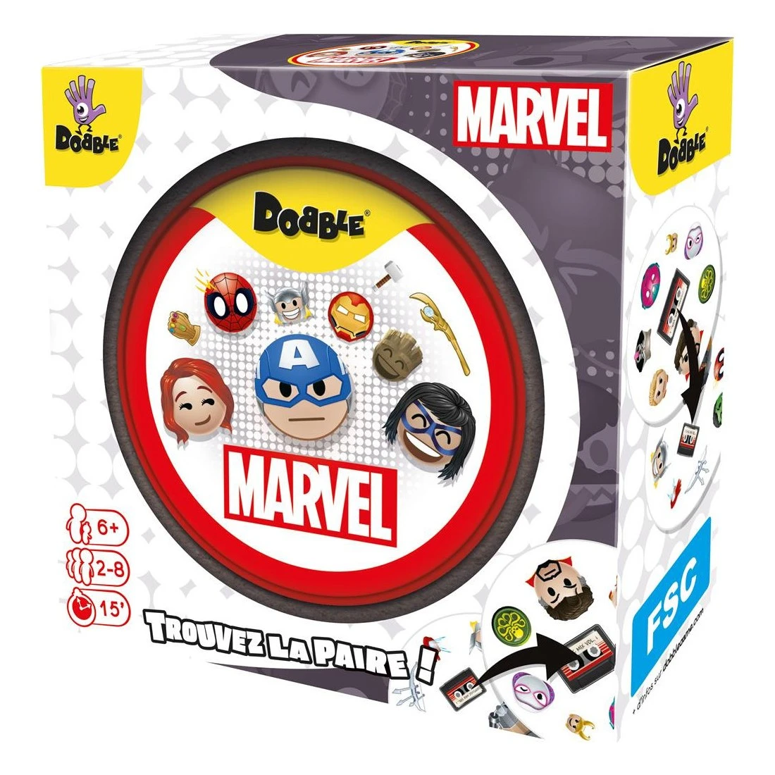 ASMODEE Dobble : Marvel Emoji - Eco Sleeve - Asmodée 6 ASMODEE Dobble : Marvel Emoji - Eco Sleeve - Asmodée – Image 4