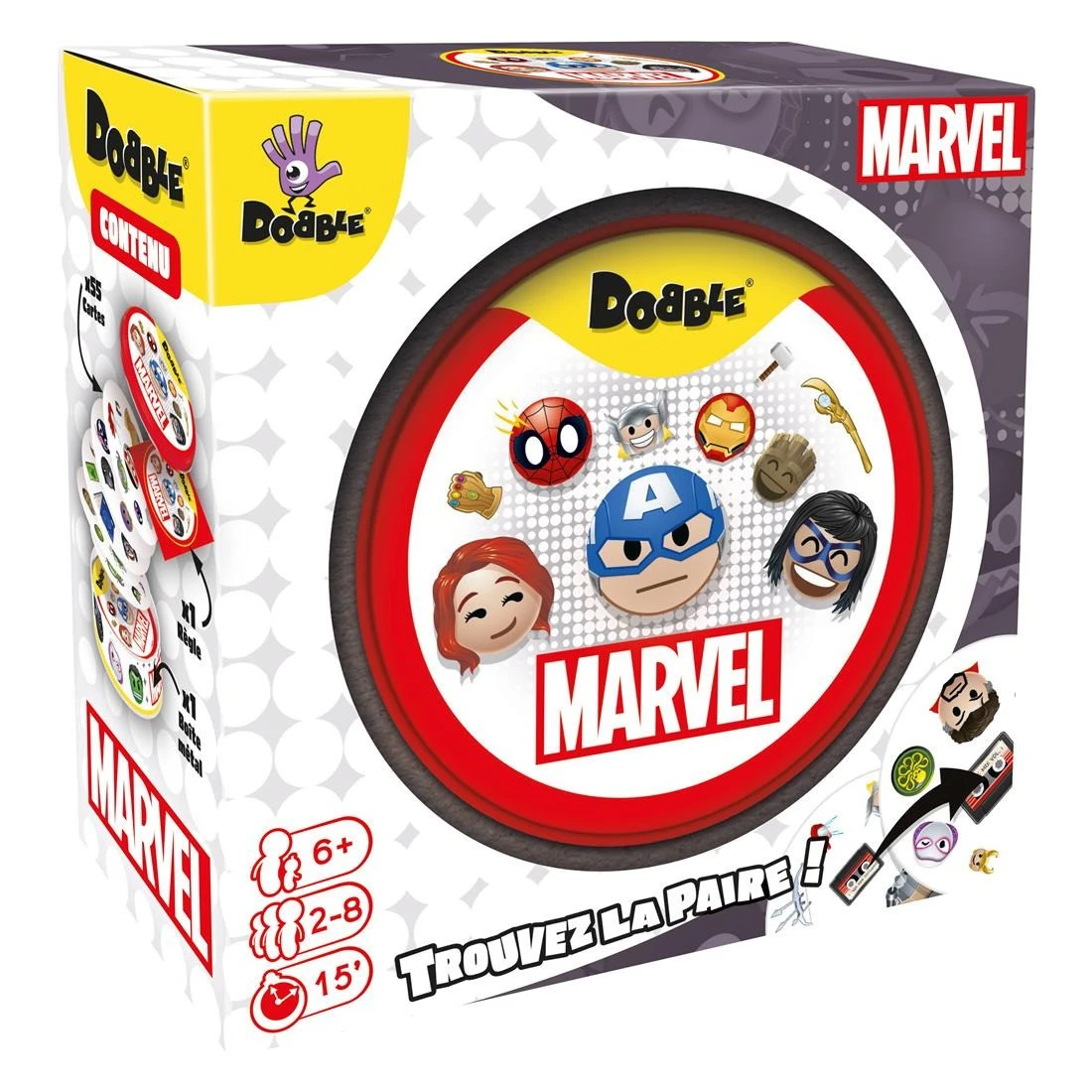 ASMODEE Dobble : Marvel Emoji - Eco Sleeve - Asmodée 3 ASMODEE Dobble : Marvel Emoji - Eco Sleeve - Asmodée