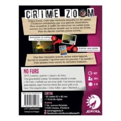Crime Zoom - No Furs - Aurora -Les Amis Ludiques Soldes aurora games crime zoom no furs 9782491629038 1