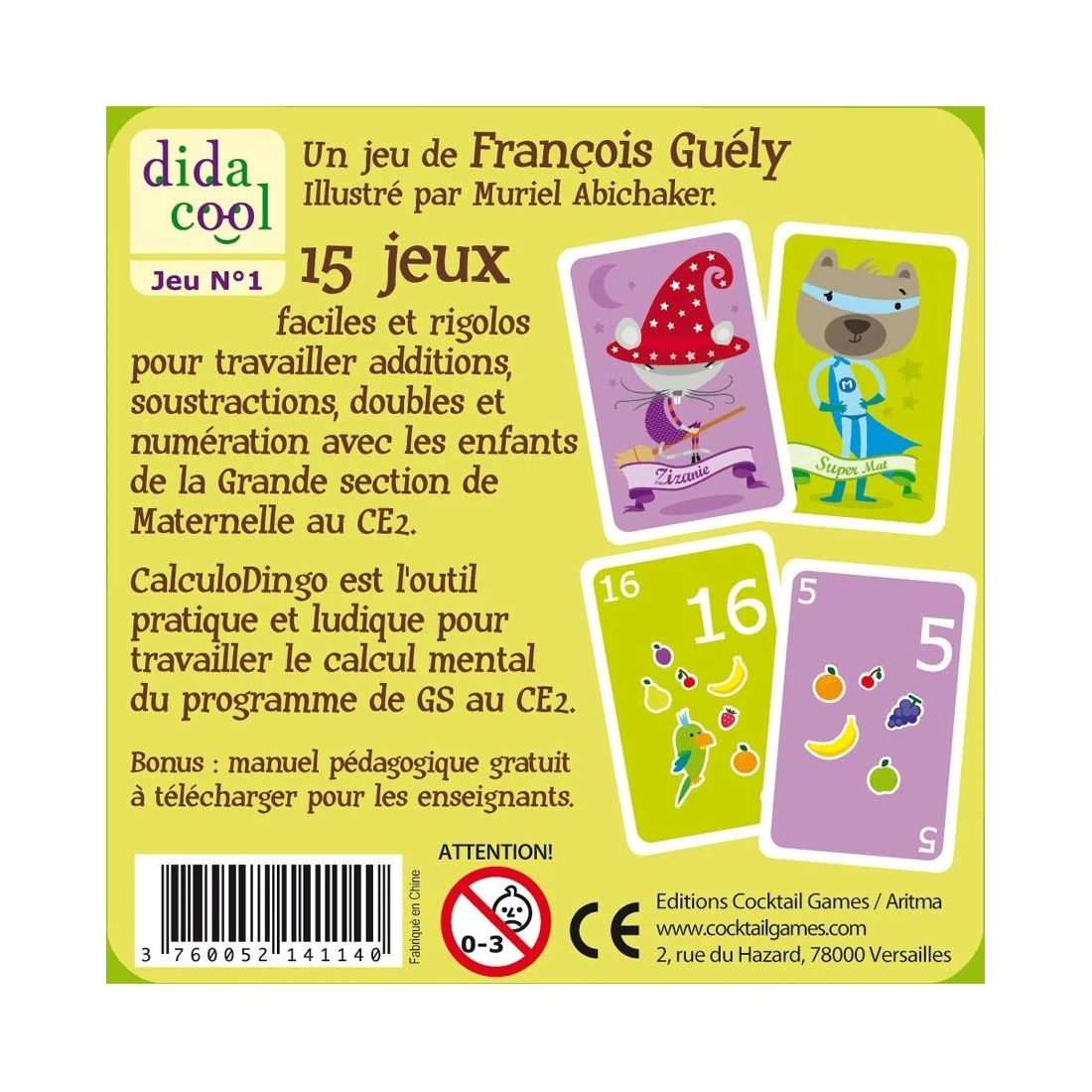 Calculodingo - 12 Jeux Pour Apprendre Les Calculs - Cocktail Games 4 Calculodingo - 12 Jeux Pour Apprendre Les Calculs - Cocktail Games – Image 2