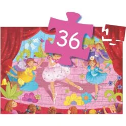 Puzzle Silhouette - La Ballerine à  La Fleur - 36 Pcs - DJ07227 - Djeco -Les Amis Ludiques Soldes djeco dj07227 puzzle silhouette la ballerine a la fleur 36 pcs 3070900072275 1