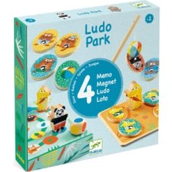 Jeu éducatif Bois - LudoPark - 4 Games - DJ01698 - Djeco