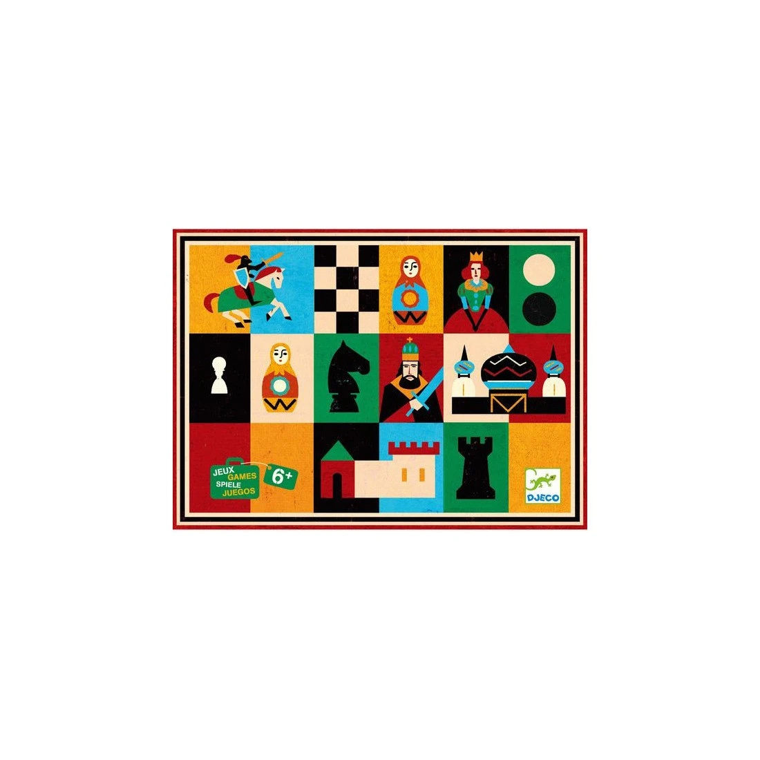 Jeu D'échecs Et Dames En Bois - Djeco 5 Jeu D'échecs Et Dames En Bois - Djeco – Image 3