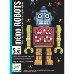 Jeu De Carte Mémo Robots - Djeco -Les Amis Ludiques Soldes djeco jeu de carte memo robots 3070900050976 2