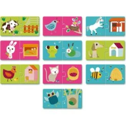 Puzzle 10 X 2 Pièces - Duo : Animaux - Habitat - Djeco -Les Amis Ludiques Soldes djeco puzzle 10 x 2 pieces duo animaux habitat 3070900081642 2