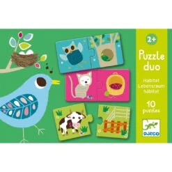 Puzzle 10 X 2 Pièces - Duo : Animaux - Habitat - Djeco -Les Amis Ludiques Soldes djeco puzzle 10 x 2 pieces duo animaux habitat 3070900081642 3