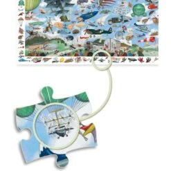 Puzzle 200 Pièces : Puzzle Observation : Aéro Club - Djeco -Les Amis Ludiques Soldes djeco puzzle 200 pieces puzzle observation aero club 3070900074514 3