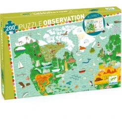 Puzzle 200 Pièces - Puzzle Observation : Les Monuments Du Monde - Djeco