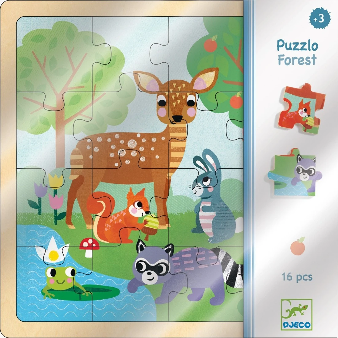 Puzzle Cadre 16 Pièces : Puzzlo Forest - Djeco 4 Puzzle Cadre 16 Pièces : Puzzlo Forest - Djeco – Image 2