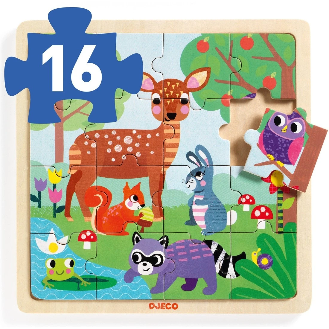 Puzzle Cadre 16 Pièces : Puzzlo Forest - Djeco 3 Puzzle Cadre 16 Pièces : Puzzlo Forest - Djeco