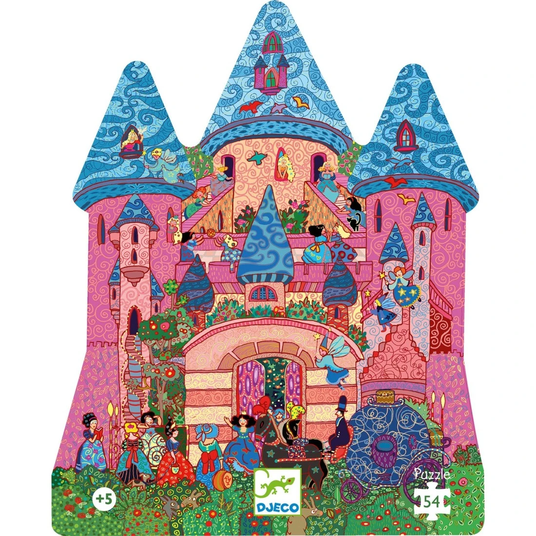 Puzzle Silhouette - Château Féerique - 54 Pcs - DJ07246 - Djeco 7 Puzzle Silhouette - Château Féerique - 54 Pcs - DJ07246 - Djeco – Image 5