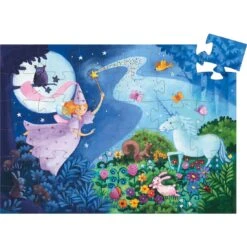 Puzzle Silhouette - La Fée Et La Licorne - 36 Pcs - DJ07225 - Djeco -Les Amis Ludiques Soldes djeco puzzle silhouette la fa e et la licorne 36 pcs dj07225 3070900072251 2