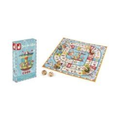 Jeu De L'oie Carrousel - Bois Et Carton - Janod -Les Amis Ludiques Soldes janod jeu de l oie carrousel bois et carton 3700217327439 2