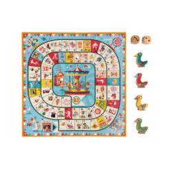 Jeu De L'oie Carrousel - Bois Et Carton - Janod -Les Amis Ludiques Soldes janod jeu de l oie carrousel bois et carton 3700217327439 5