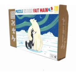 Puzzle L'Ours Et Le Husky - 12 Pièces - Michèle Wilson