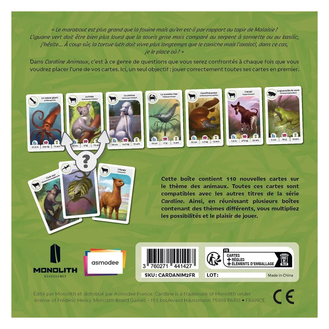 Cardline : Animaux 2 - Refresh - Monolith 9 Cardline : Animaux 2 - Refresh - Monolith – Image 7