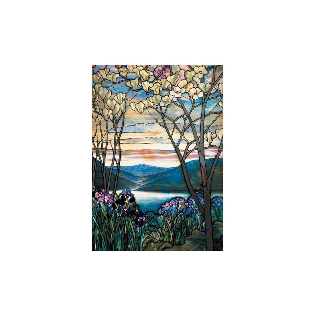 Puzzle -Tiffany - Magnolias Et Iris - 1000 Pièces - Piatnik 4 Puzzle -Tiffany - Magnolias Et Iris - 1000 Pièces - Piatnik – Image 2