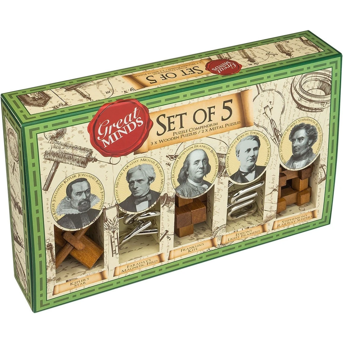 Great Minds - Men’s Set Of 5 Puzzles - Professor Puzzle 3 Great Minds - Men’s Set Of 5 Puzzles - Professor Puzzle