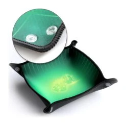 Piste De Dés Néoprène 21x21cm Emeraude - Wogamat